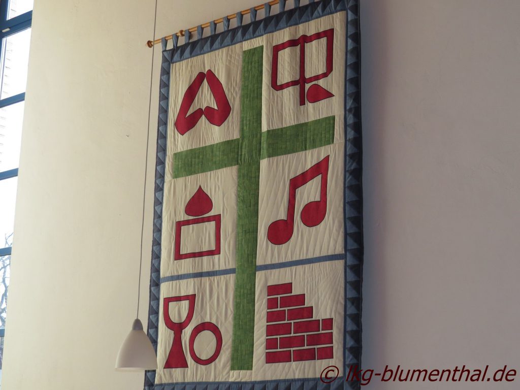 Landeskirchliche Gemeinschaft (LKG) Bremen-Blumenthal - Grosser Saal-Gottesdienst-Wandteppich